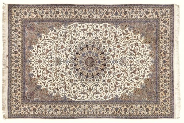 Exquisite, Very Fine, Signed Persian Esfahan Carpet at Essie Carpets, Mayfair London