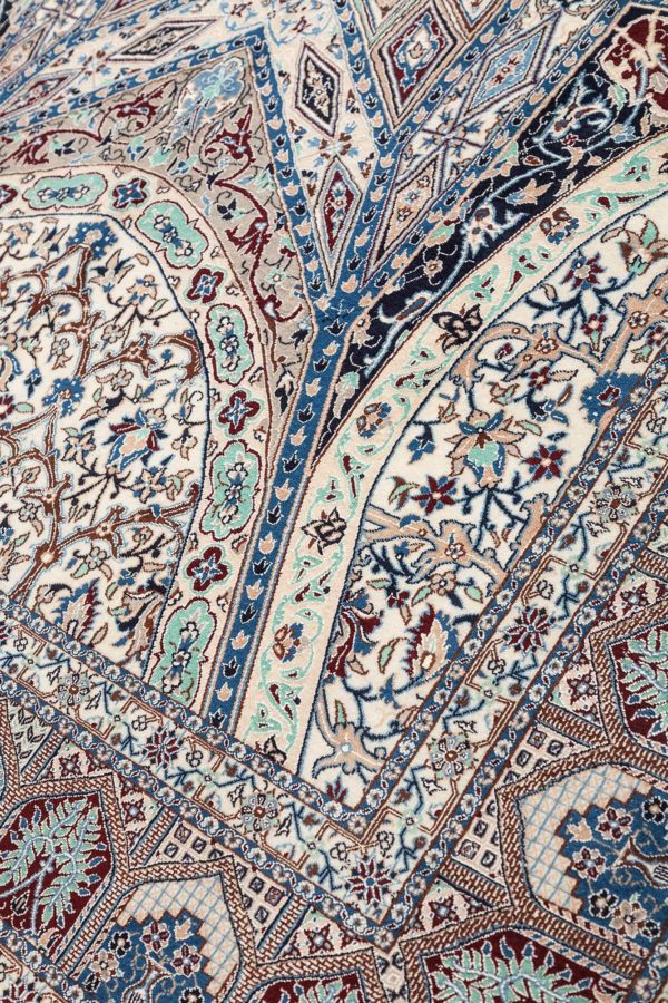 Fine Signed Persian Nain Rug at Essie Carpets, Mayfair London