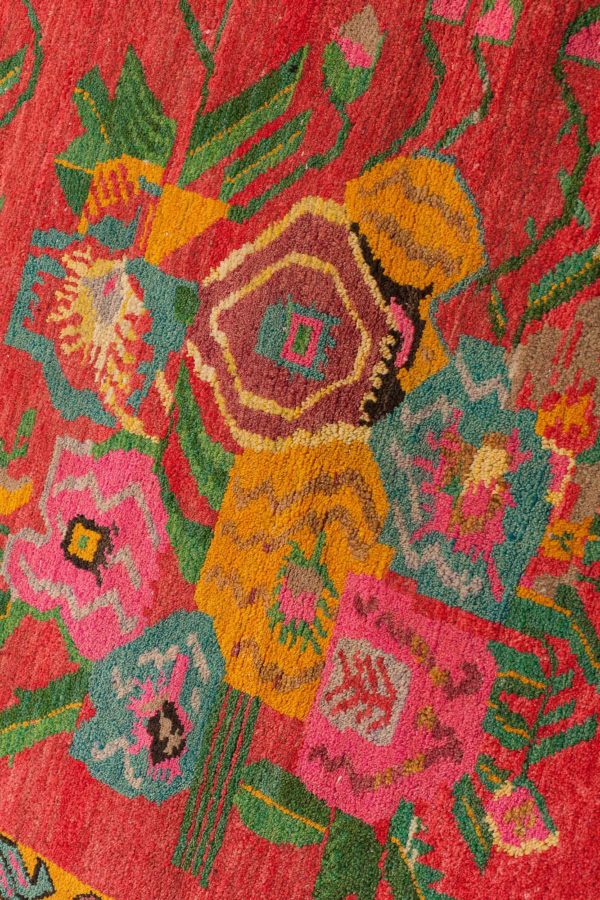 Unusual Karabakh Gol Farangi Rug at Essie Carpets, Mayfair London