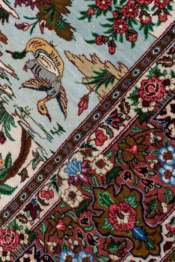 Signed Fine Persian Qum  Rug at Essie Carpets, Mayfair London