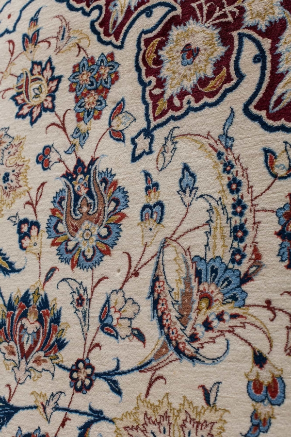 Fine Persian Esfahan Unique pair of Exquisite design Carpet at Essie Carpets, Mayfair London