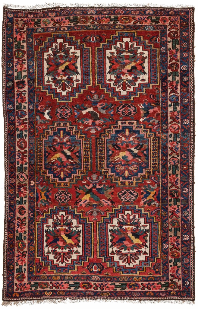 Persian Bakhtiari Gol Farangi Rug at Essie Carpets, Mayfair London