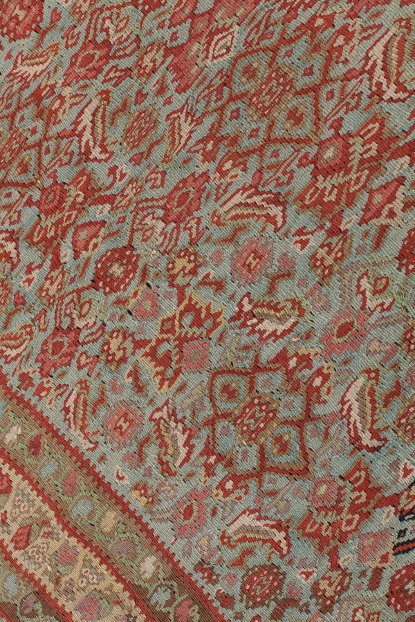 Sqaure Signed Persian Senneh  Kilim at Essie Carpets, Mayfair London