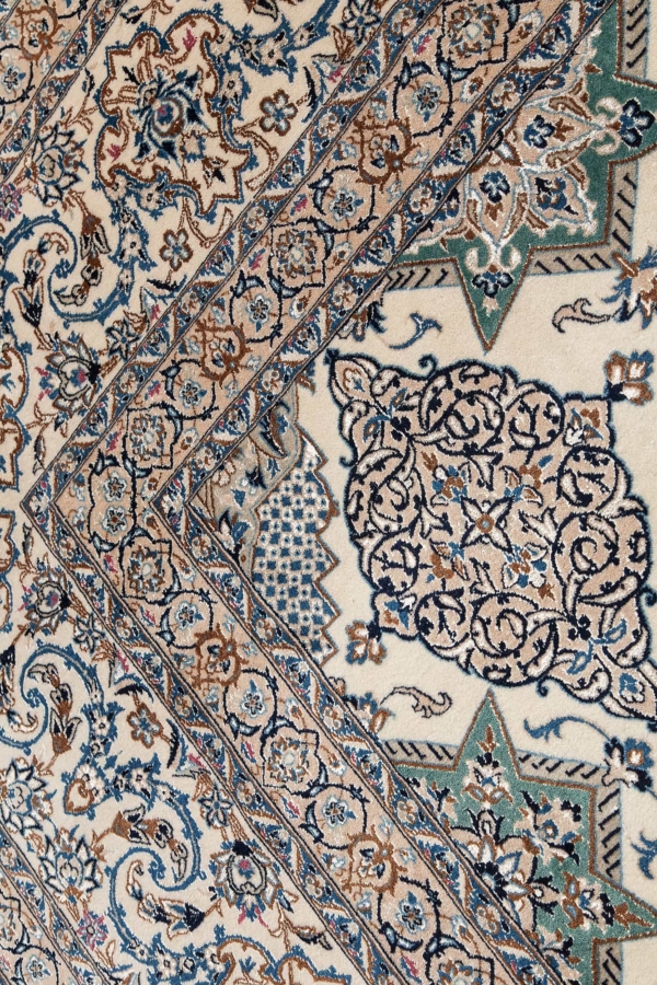 Very Fine, Decorative and Rare Persian Nain Carpet at Essie Carpets, Mayfair London