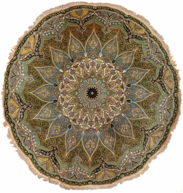 Magnificent Fine Round Persian Tabriz Rug at Essie Carpets, Mayfair London