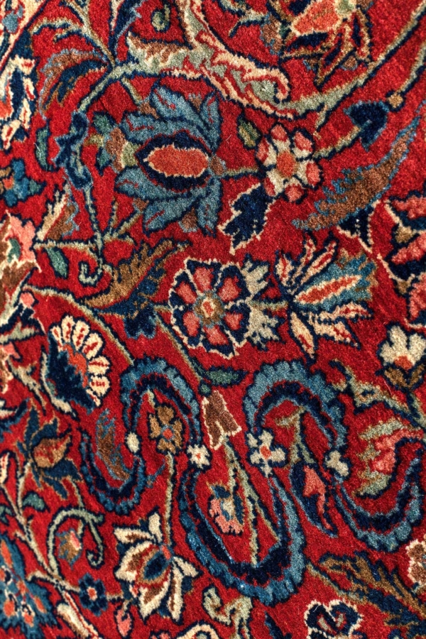 Old Kashan Vibrant Vivid colours Rug at Essie Carpets, Mayfair London