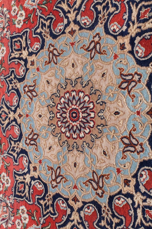 Very Fine Esfahan Signed Carpet at Essie Carpets, Mayfair London