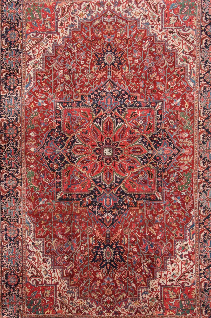 Signed Turkish Heriz Carpet at Essie Carpets, Mayfair London