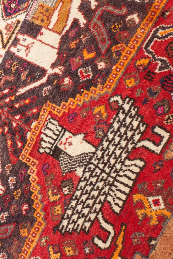 Cats Persian Qashqai Rug at Essie Carpets, Mayfair London