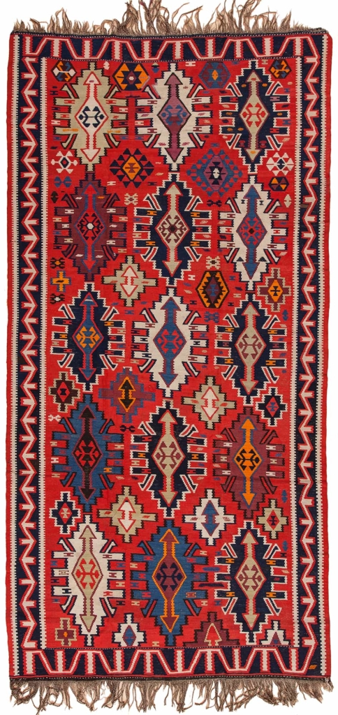 Very Old Russian Kilim at Essie Carpets, Mayfair London