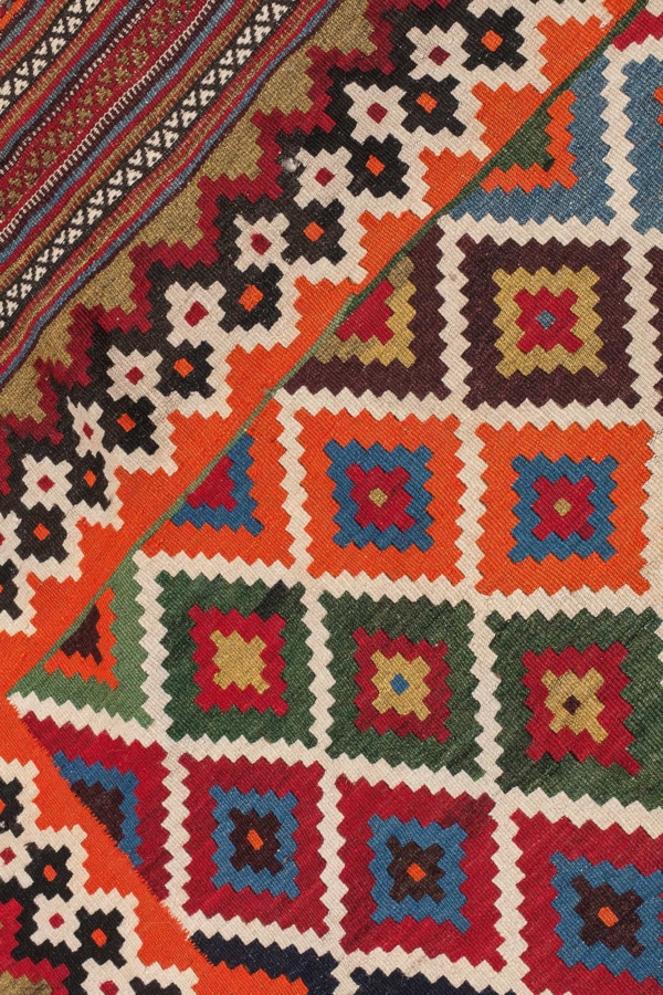 Persian Old QashqaiKilim Kilim at Essie Carpets, Mayfair London