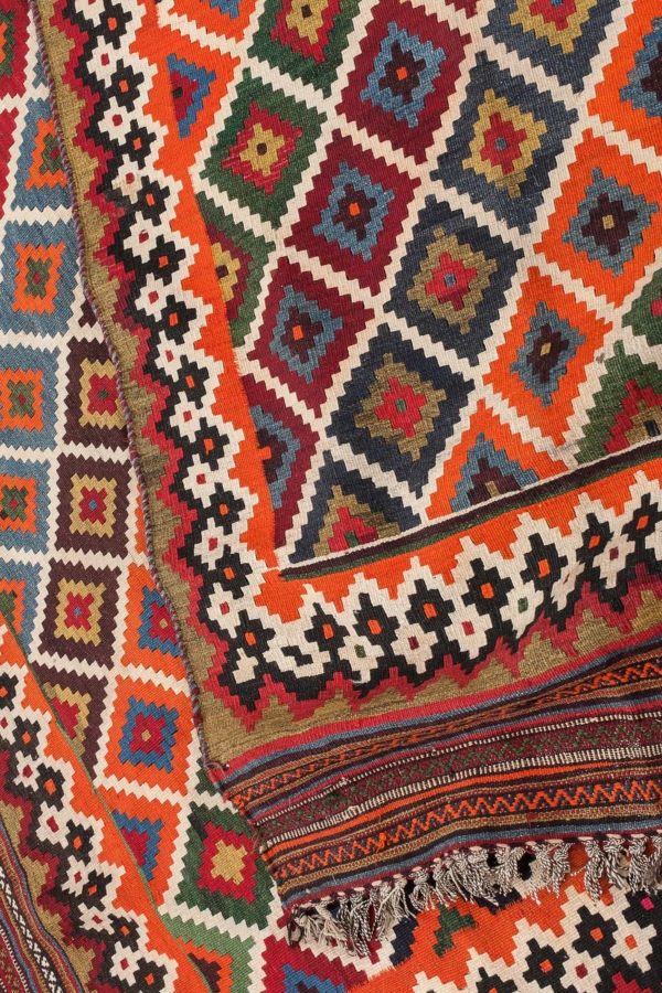 Persian Old QashqaiKilim Kilim at Essie Carpets, Mayfair London