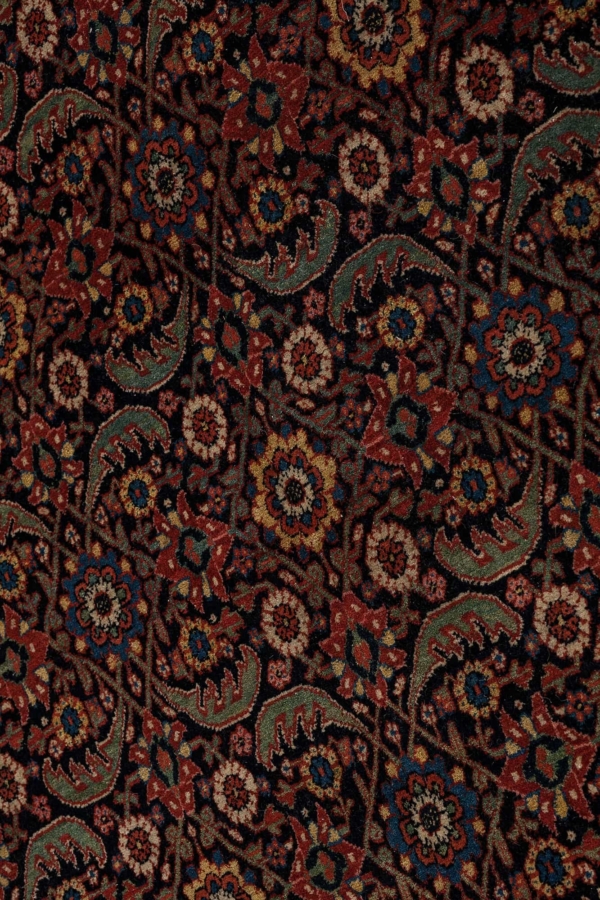 Large Antique Persian Bijar Gallery Carpet - Allover Herati Design