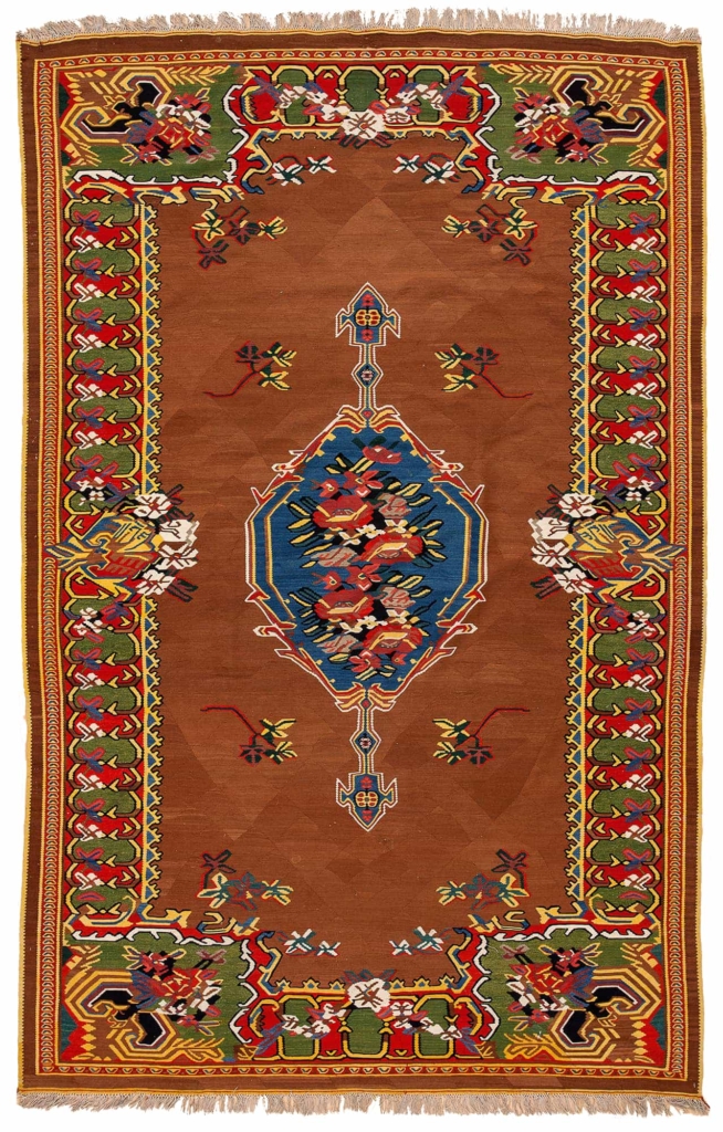 Rare Antique Bidjar Kilim Rug at Essie Carpets, Mayfair London