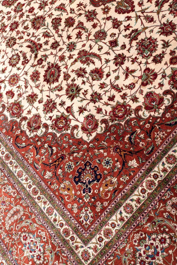 Extremely Fine, Signed Persian Qum Carpet at Essie Carpets, Mayfair London