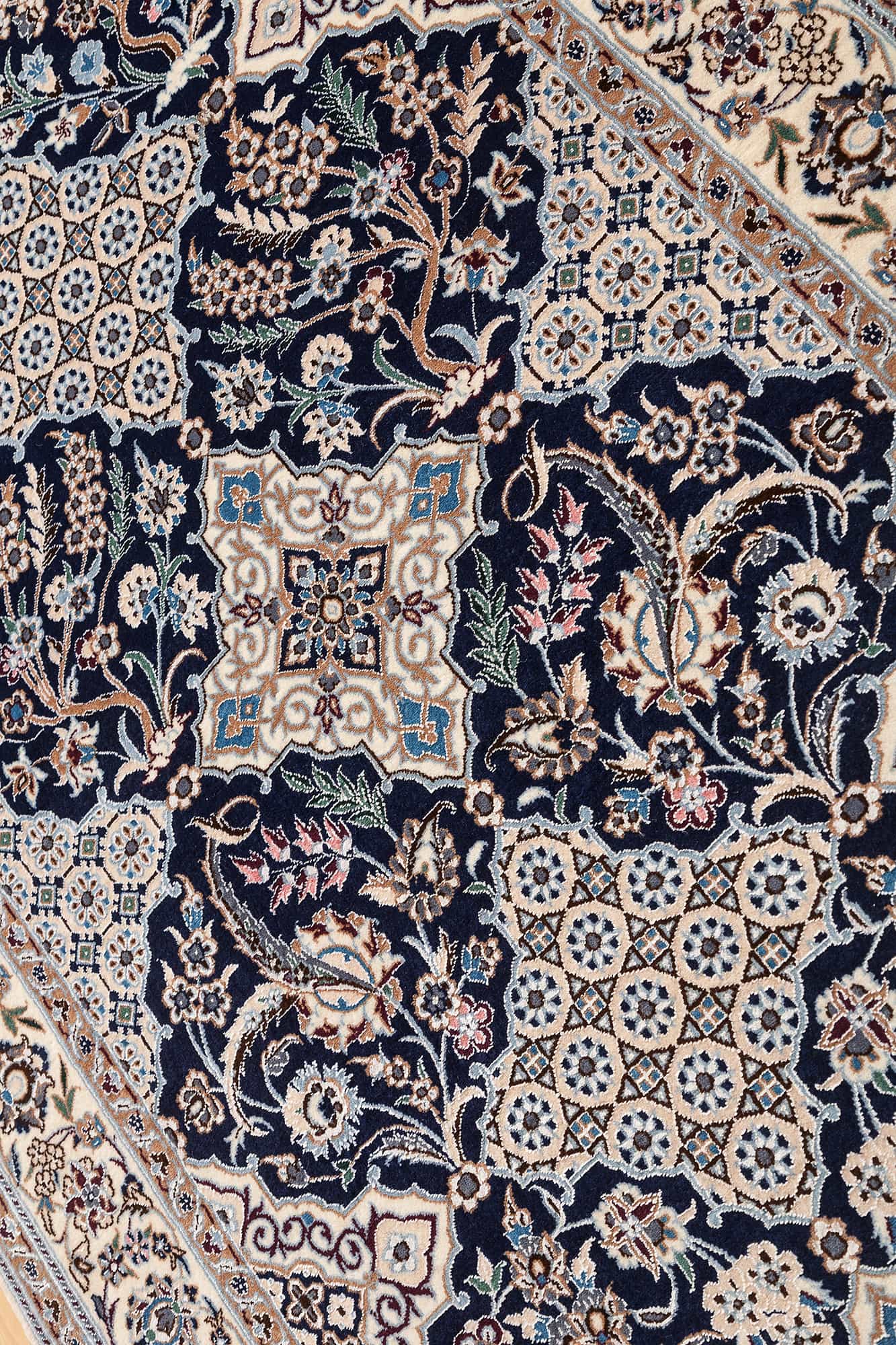 Extremely Fine Signed Persian Nain Runner