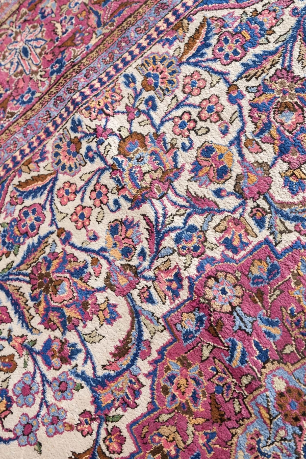 Antique Extremely Fine Persian Kashan Rug at Essie Carpets, Mayfair London