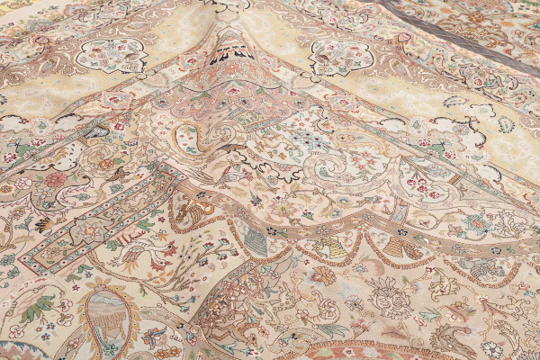 Extremely Fine, Signed Persian Tabriz Carpet at Essie Carpets, Mayfair London