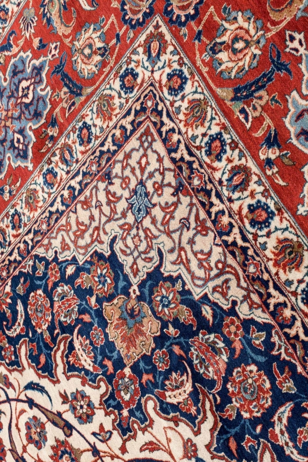 Extremely Fine Esfahan or Isfahan Carpet at Essie Carpets, Mayfair London