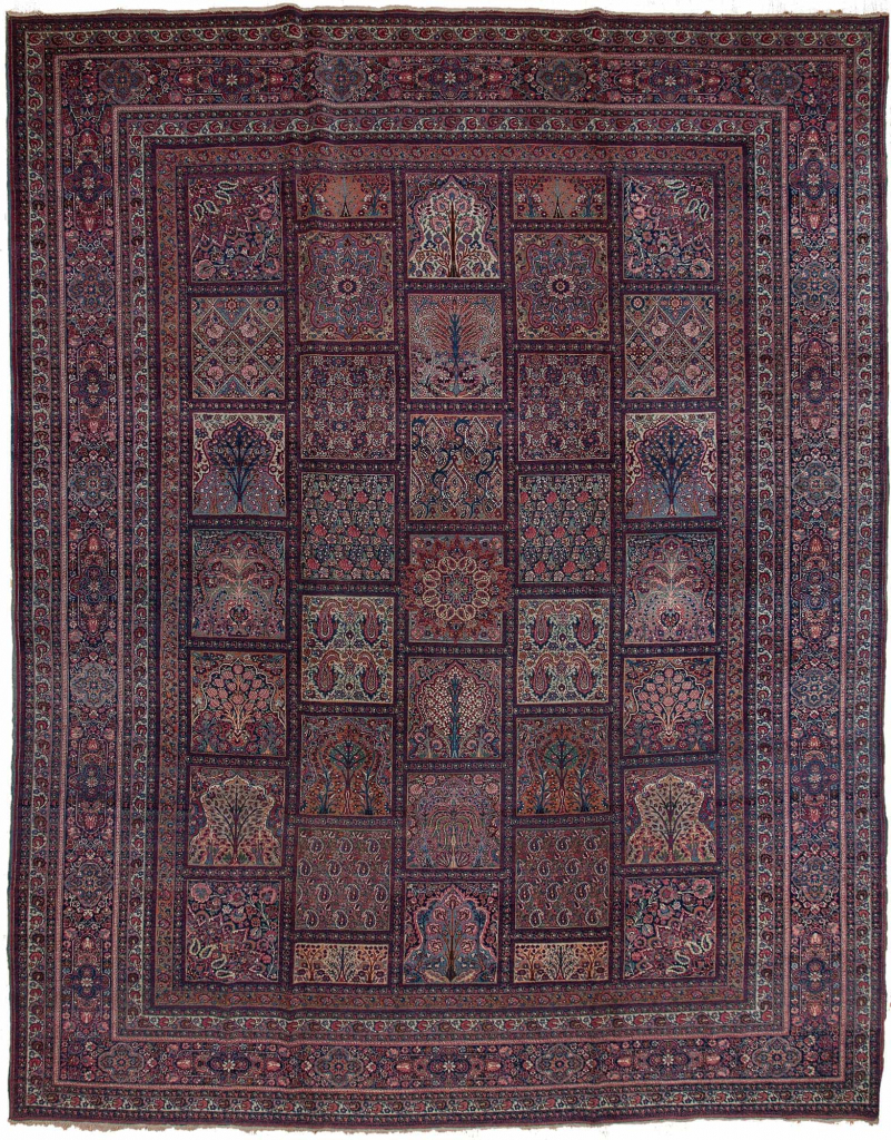 Antique Persian Mashad Carpet at Essie Carpets, Mayfair London