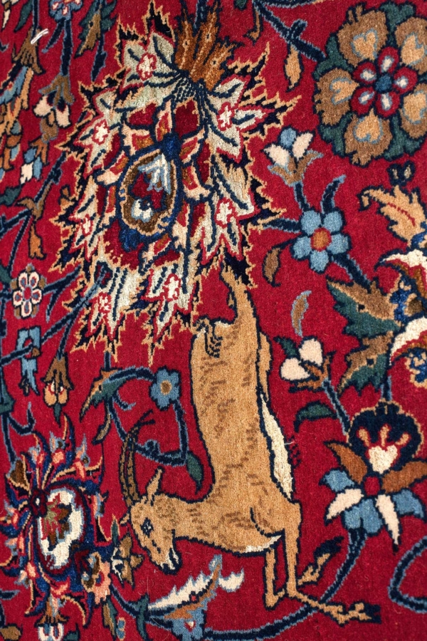 Fine Persian Tehran Birds and Deer Carpet at Essie Carpets, Mayfair London