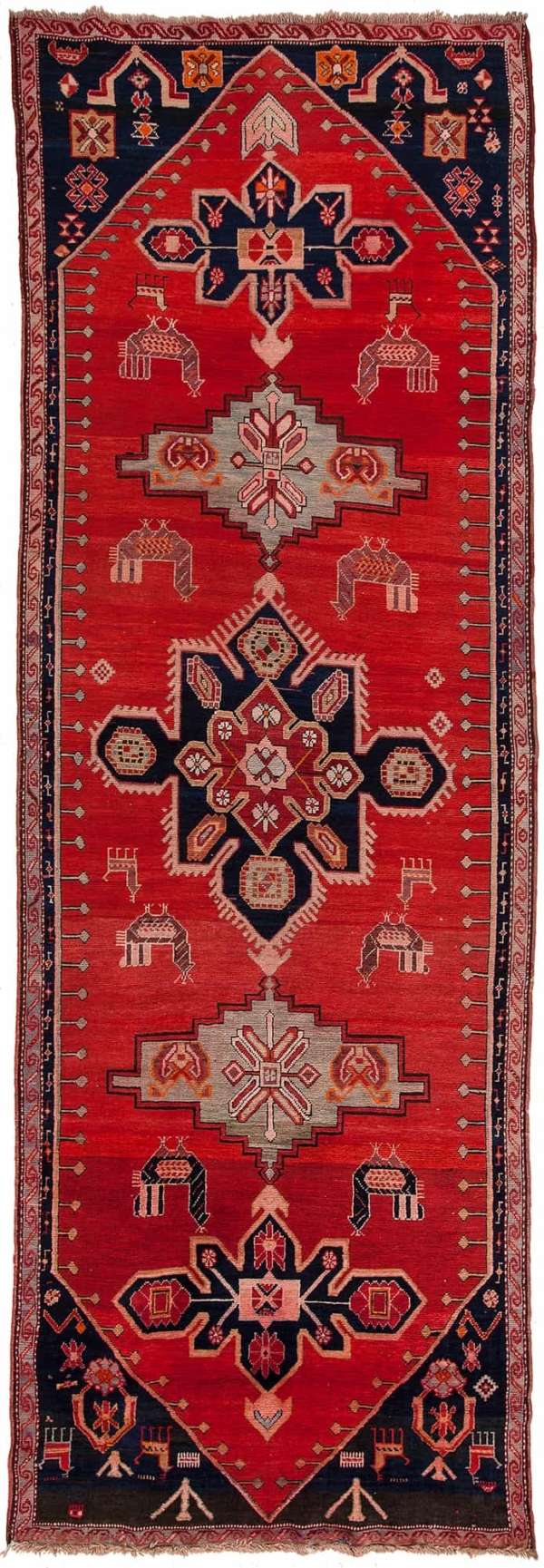 Old Russian Karabakh Runner Rug at Essie Carpets, Mayfair London