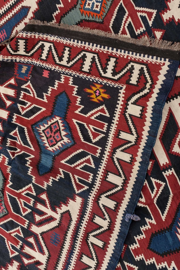 Fine Caucasian Shirvan Kilim - Inscribed at Essie Carpets, Mayfair London