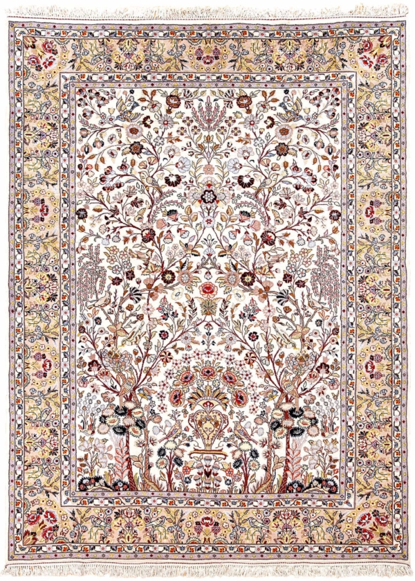 Tree of Life Fine Persian Kashan  Rug at Essie Carpets, Mayfair London