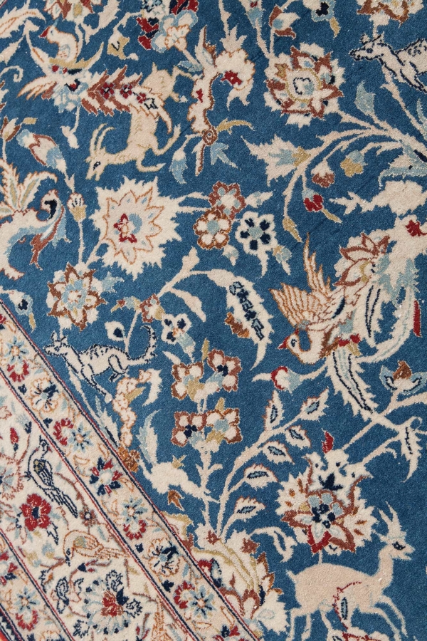 Fine Persian Nain tudeshk Rug at Essie Carpets, Mayfair London