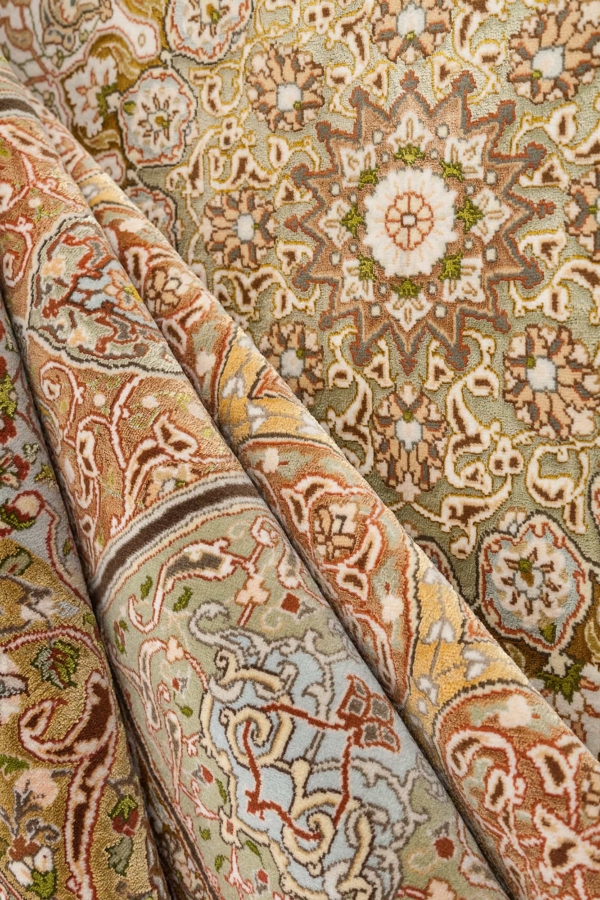 Fine Square Persian Tabriz Rug at Essie Carpets, Mayfair London