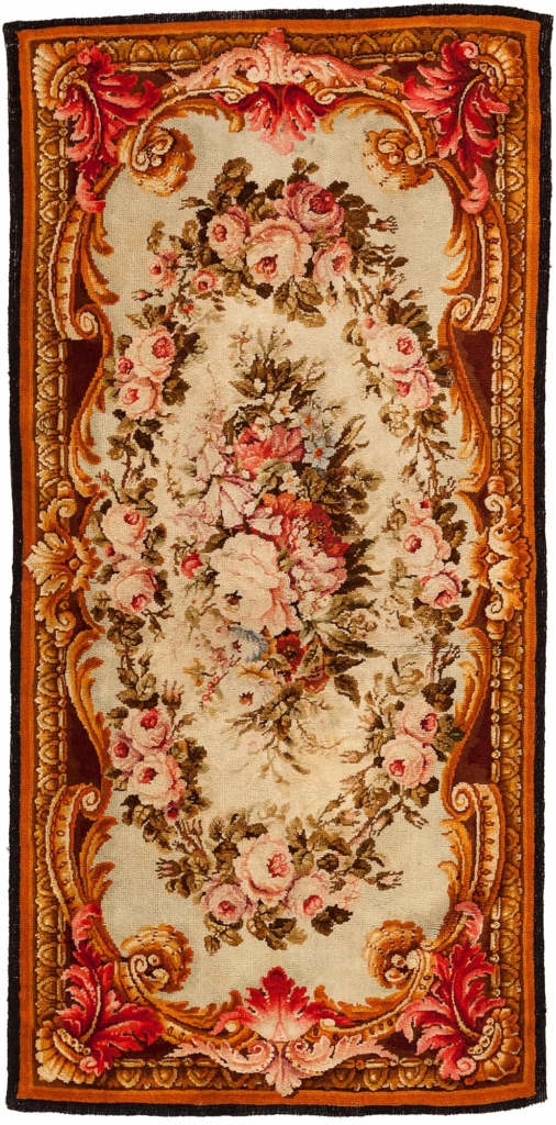 Magnificent Antique English Floral Ex Minister Rug at Essie Carpets, Mayfair London