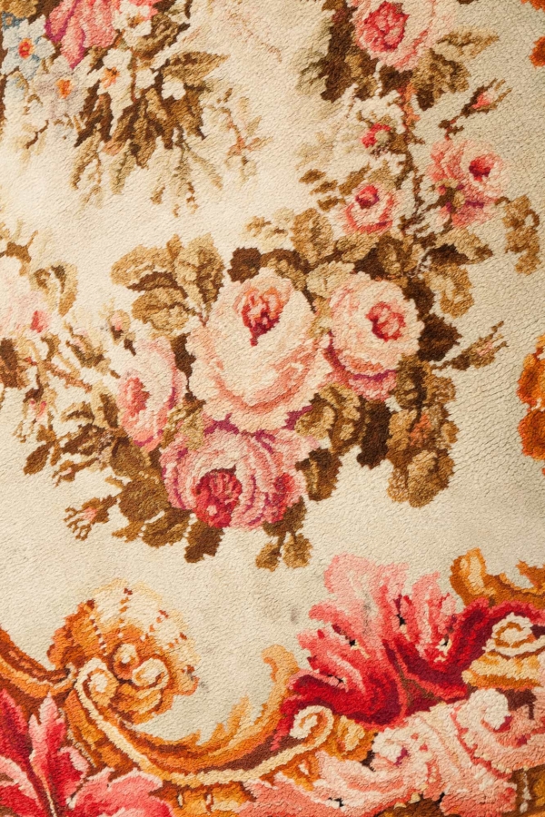 Magnificent Antique English Floral Axminster Rug at Essie Carpets, Mayfair London