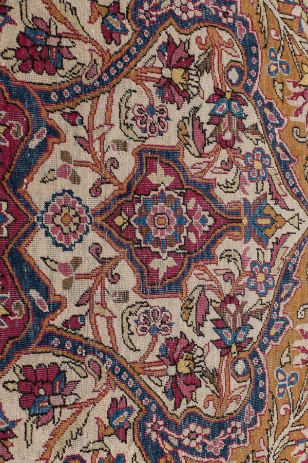 Antique Silk Persian Kashan Rug at Essie Carpets, Mayfair London