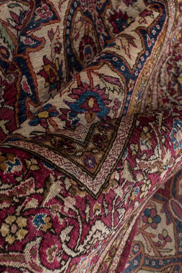 Antique Silk Persian Kashan Rug at Essie Carpets, Mayfair London