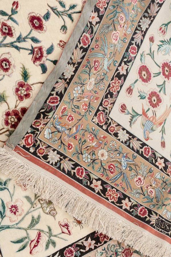 Signed Fine Persian Tabriz Rug at Essie Carpets, Mayfair London