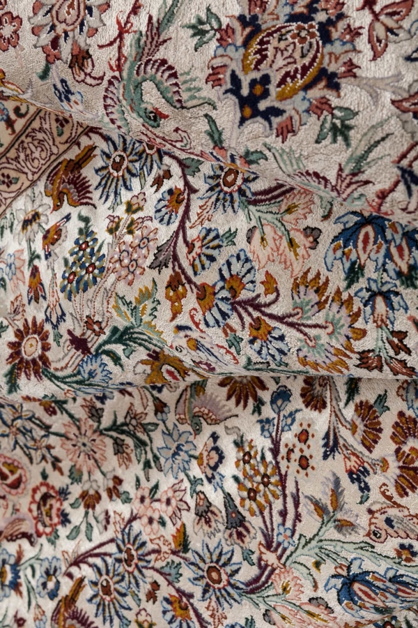 Extremely Fine Signed Persian Esfahan Carpet at Essie Carpets, Mayfair London