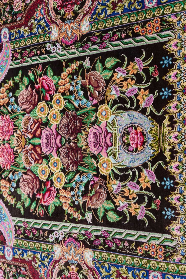 Fine Signed Persian Qum Rug at Essie Carpets, Mayfair London