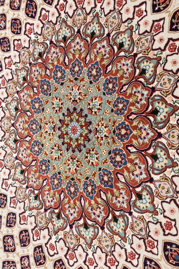 Fine Square Persian Tabriz Carpet at Essie Carpets, Mayfair London