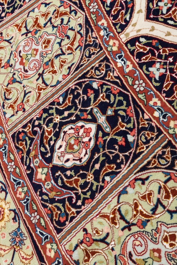Fine Square Persian Tabriz Carpet at Essie Carpets, Mayfair London