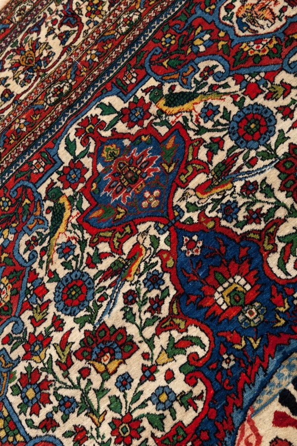 Fine Persian Esfahan Shah Abbass Safavid Rug at Essie Carpets, Mayfair London