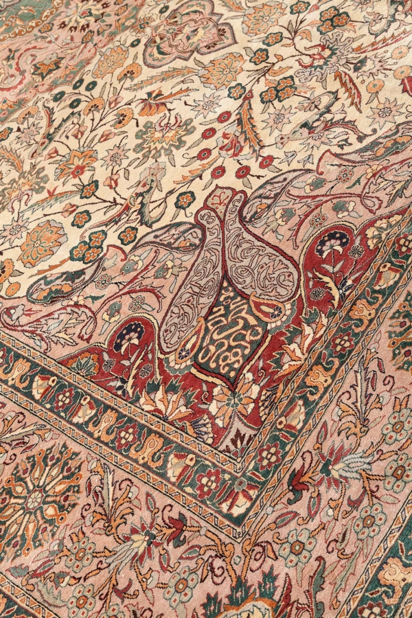 Extremely Fine Signed Turkish Hereke Carpet at Essie Carpets, Mayfair London