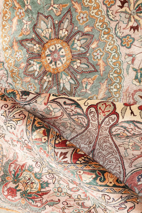 Extremely Fine Signed Turkish Hereke Carpet at Essie Carpets, Mayfair London