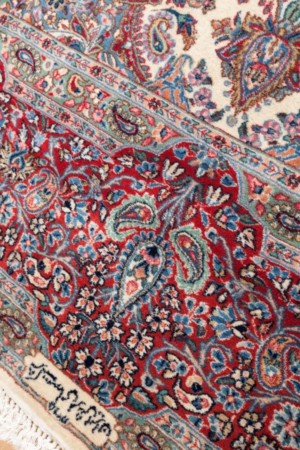 Fine Signed Persian Kerman Carpet at Essie Carpets, Mayfair London
