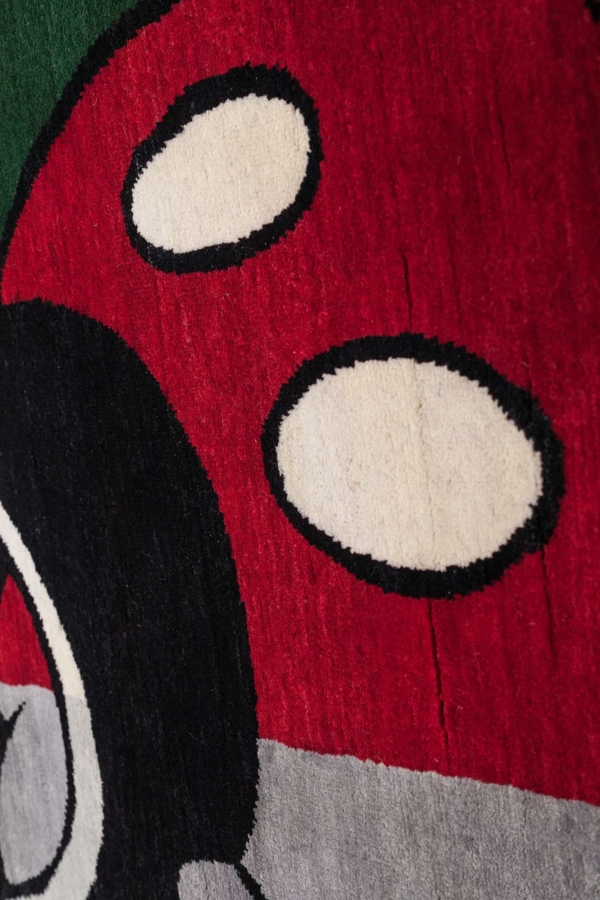 Mickey Character on Green and Grey Field Rug at Essie Carpets, Mayfair London
