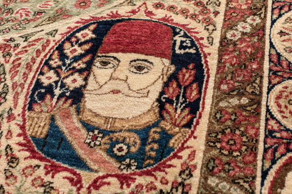 Ravar Kerman Fine Old. Very unique and rare  Rug at Essie Carpets, Mayfair London