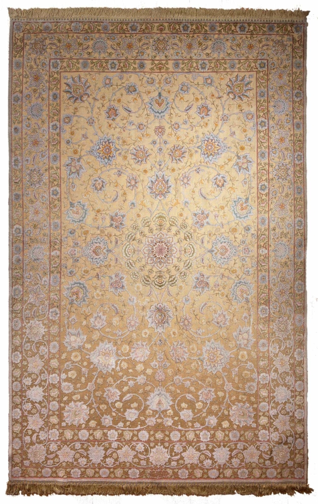 Very Exquisite, Embossed, Unique, Rare and Fine Persian Tabriz  Rug at Essie Carpets, Mayfair London