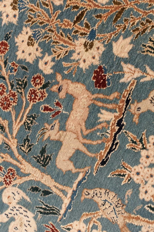 Signed Persian Nain Rug at Essie Carpets, Mayfair London