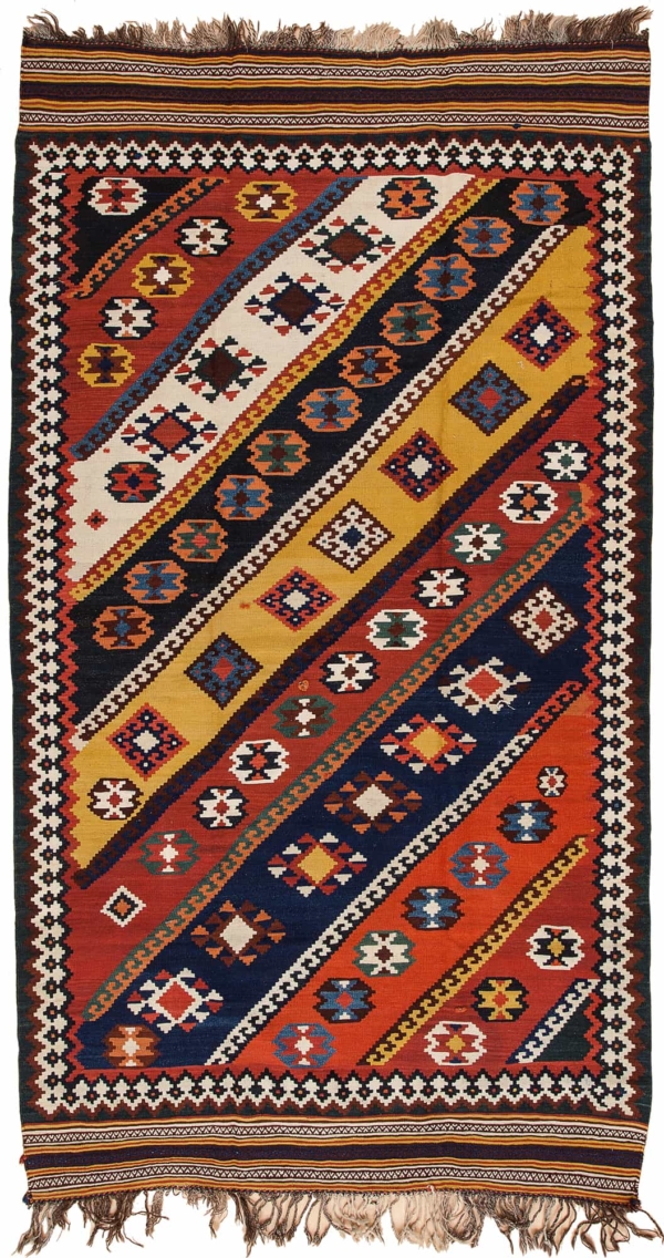 Persian Senneh Sanadaj Kilim at Essie Carpets, Mayfair London