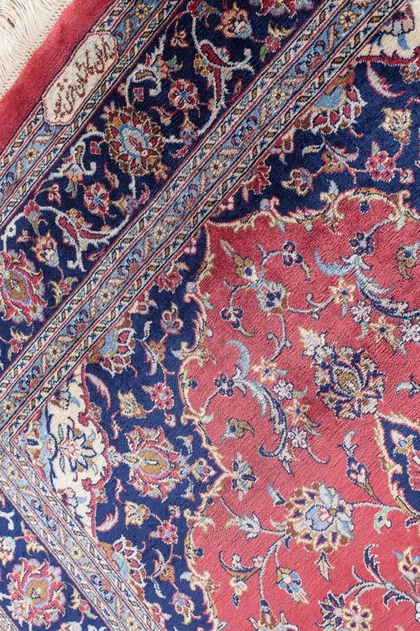 Very Fine, Signed Persian Kashan Rug at Essie Carpets, Mayfair London