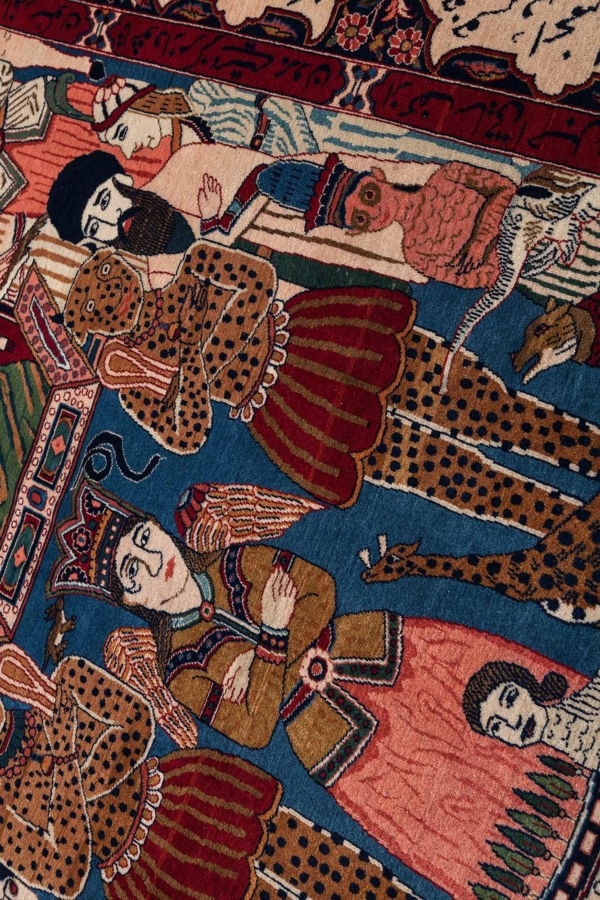 King Solomon Court Scene Fine Persian Kashan Rug at Essie Carpets, Mayfair London